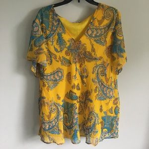 Yellow Embroidery Top